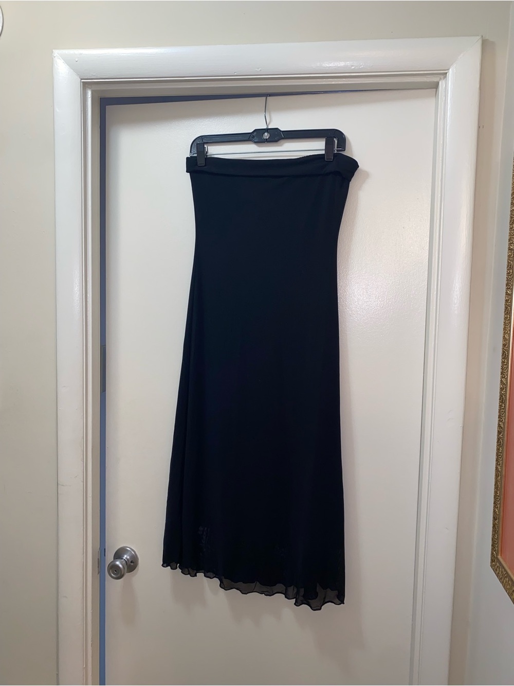 Strapless Black Midi Dress
